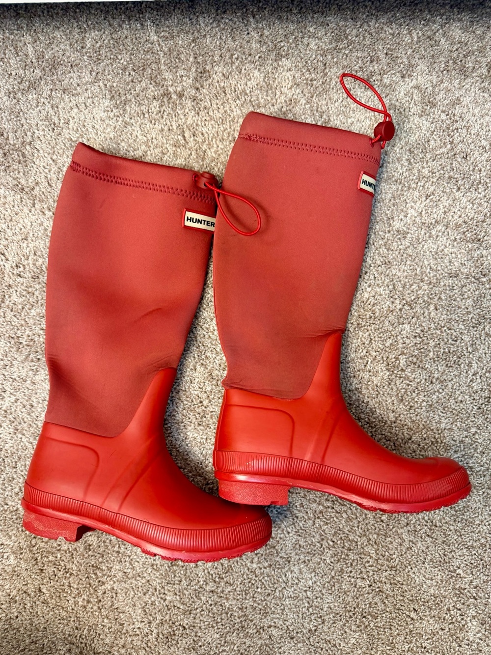 Hunter Women’s Original Tour Red Neoprene Rain Boots